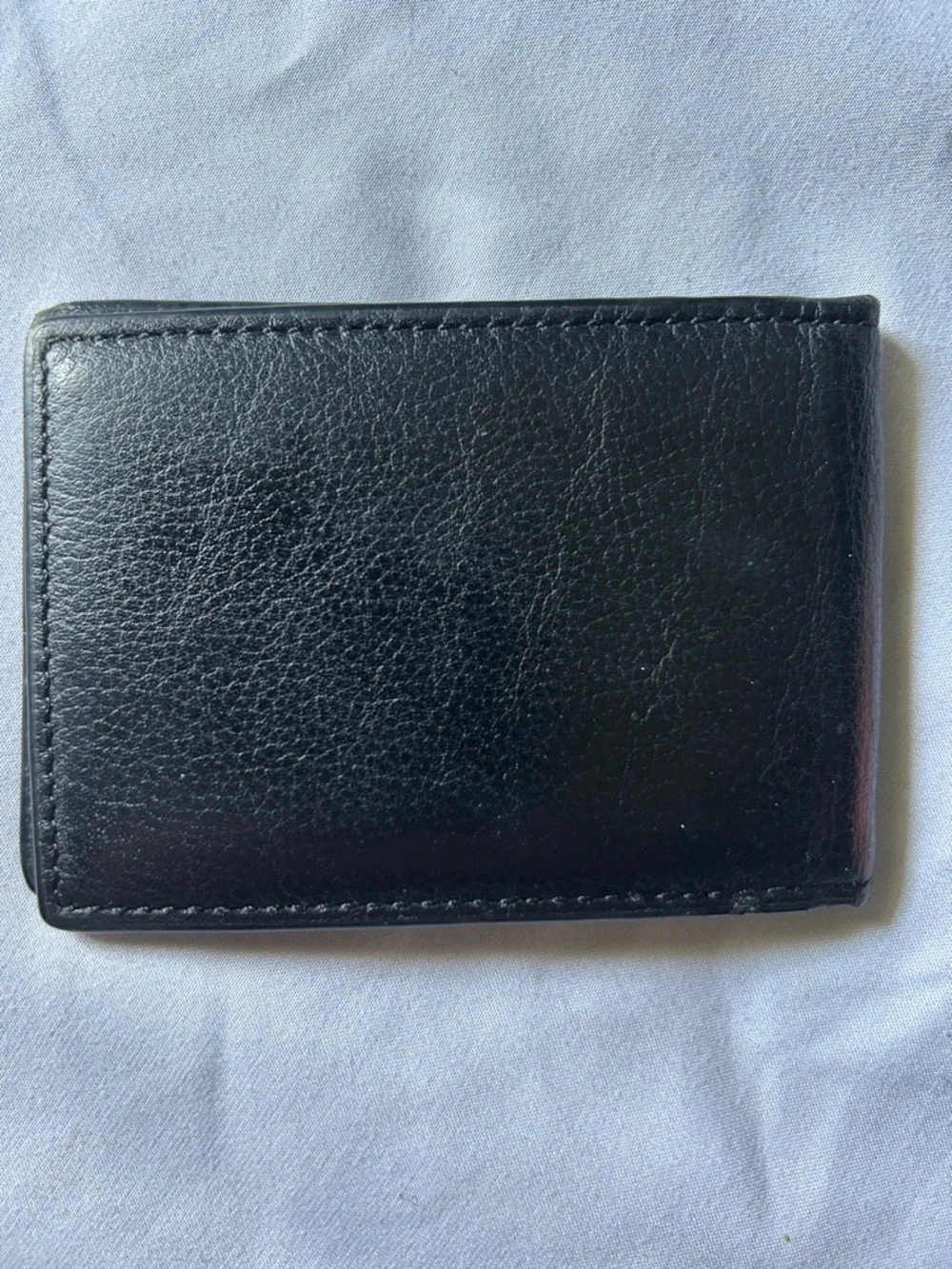 Coach Black Pebbled Leather Small Bifold Card Case